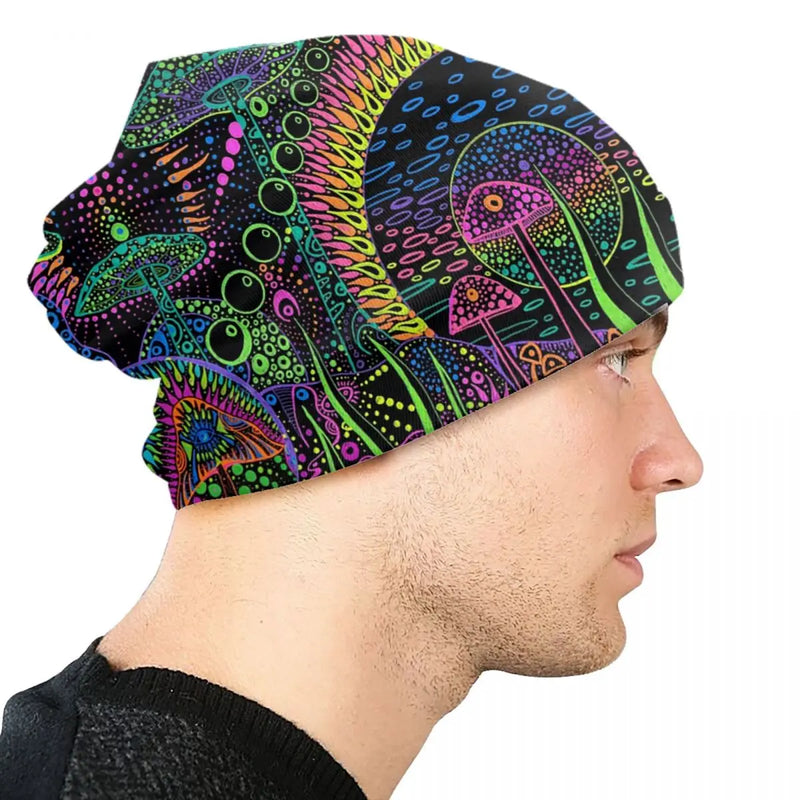 Trippy Psychedelic Neon Pastel Goth Bonnet Hat