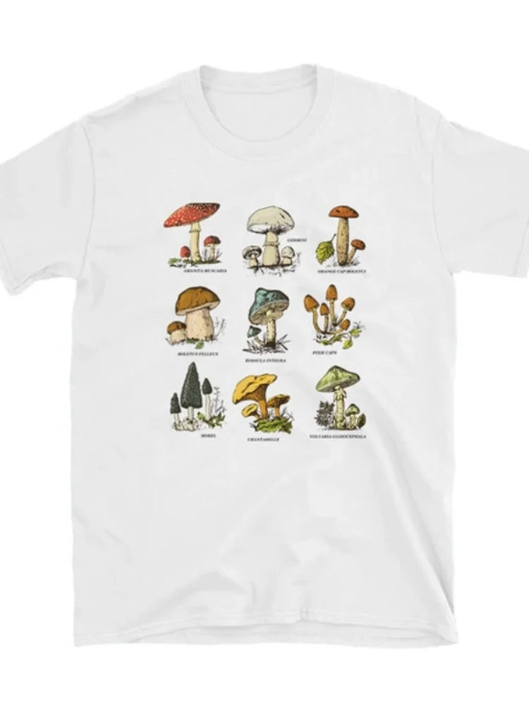 Women's Mushroom Print Oversized T-Shirt