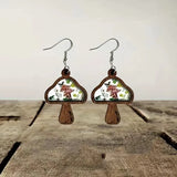 Wooden Drop Earrings for Women