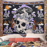 Wall Hanging Skeleton mushroom pattern tapestry