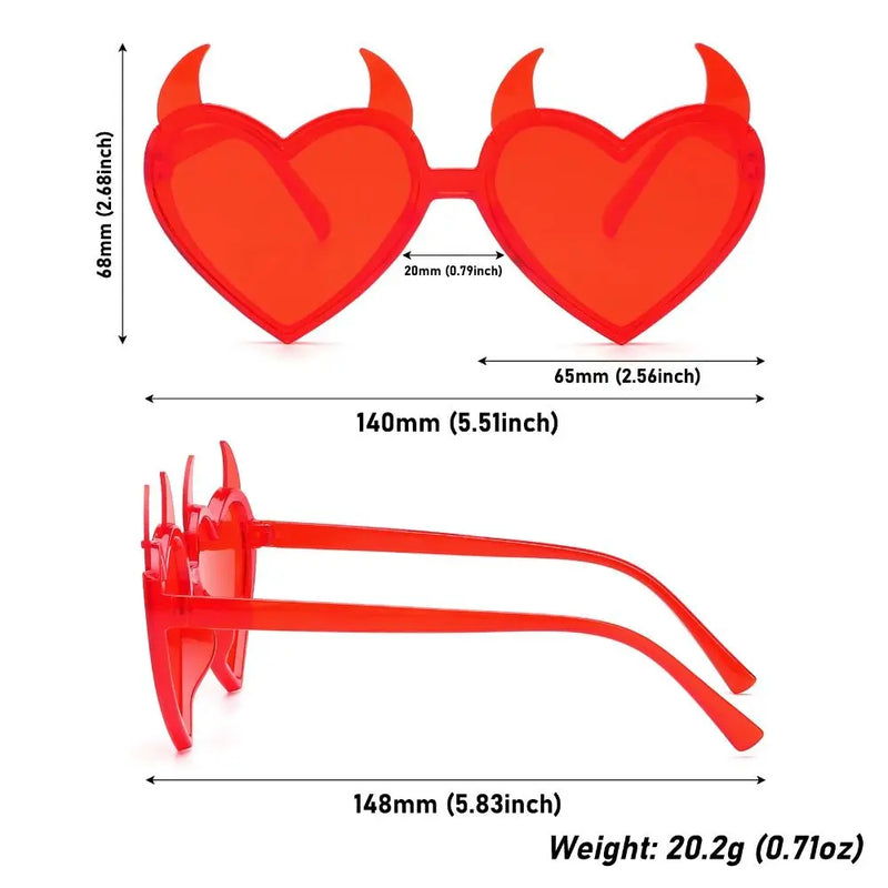 Devil Ears Heart Shape Sunglasses