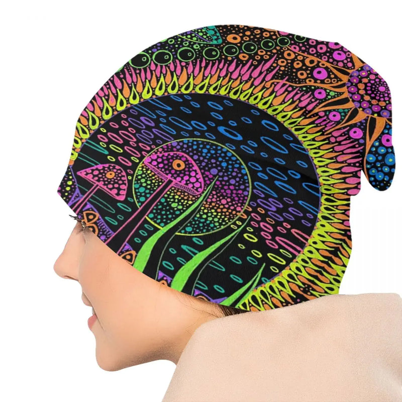 Trippy Psychedelic Neon Pastel Goth Bonnet Hat